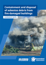 Containment and disposal of asbestos debris from fire-damaged buildings guidance note