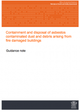 Containment and disposal of asbestos contaminated dust and debris guide cover