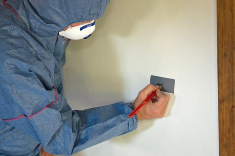 Mark drilling hole